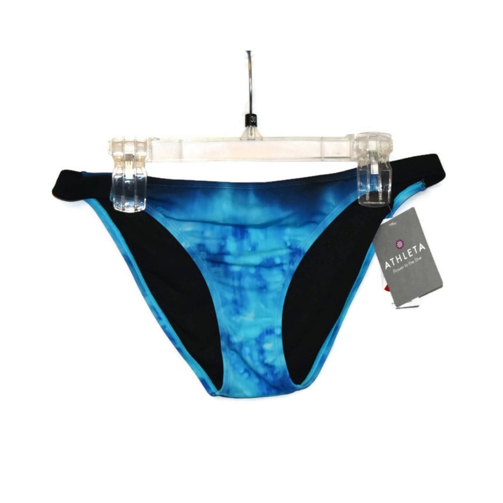 Athleta Swim Bali Bikini Bottoms Blue Tie Dye NWT